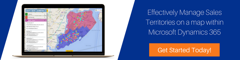 Effectively Manage Sales Territories on a map within Microsoft Dynamics CRM