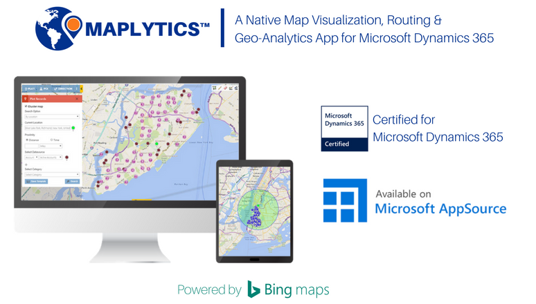 Bing Maps & Microsoft Dynamics CRM Integration Solution - Maplytics
