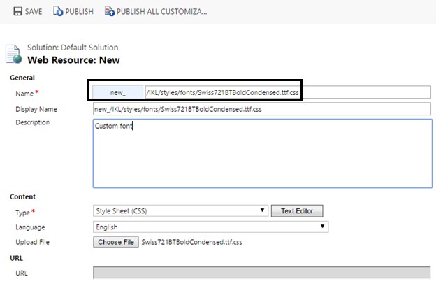 Using External Fonts in Dynamics 365