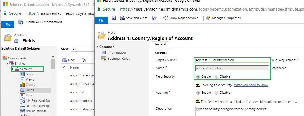 Double check Field Level Security in Dynamics CRM