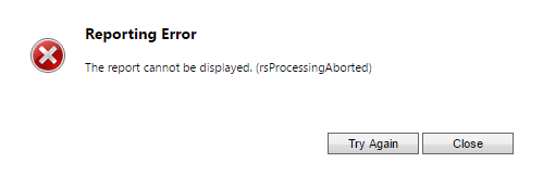 rsProcessingAborted error