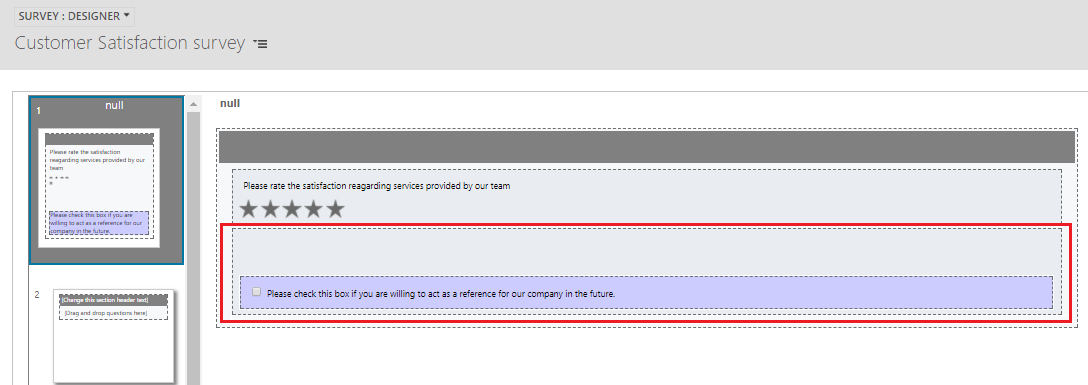 Hide the Question Text of checkbox for Voice of Customer in Dynamics 365