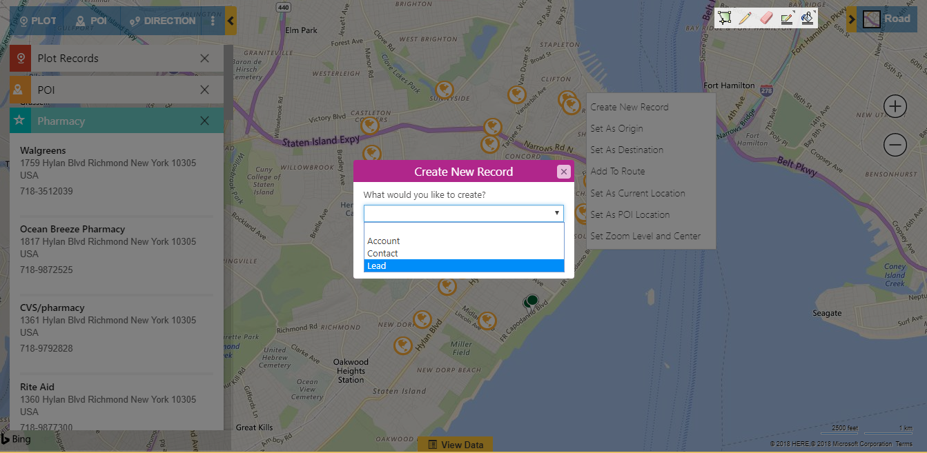 Maps and Dynamics CRM