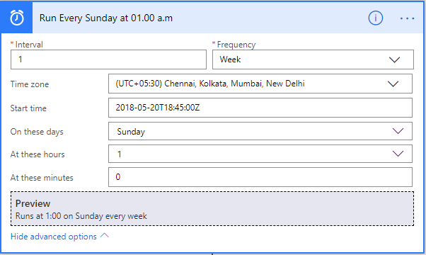 Recurring Microsoft Flow for moving Email Attachment from Dynamics 365 to SharePoint