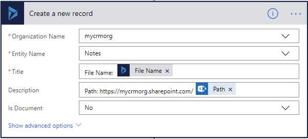 Recurring Microsoft Flow for moving Email Attachment from Dynamics 365 to SharePoint