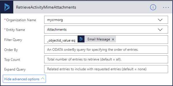 Recurring Microsoft Flow for moving Email Attachment from Dynamics 365 to SharePoint