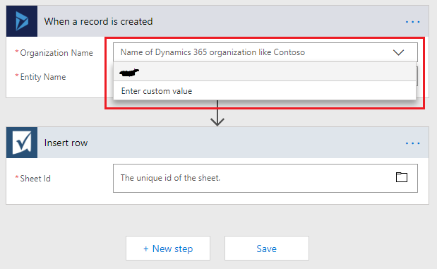 Update Smart Sheet at the time of Entity records creation in Dynamics 365 using Microsoft Flow