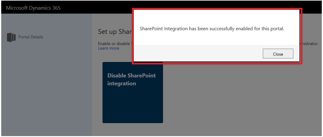 SharePoint Integration with MS Portal
