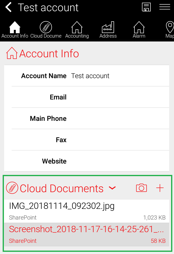 Upload Documents to SharePoint from Resco Mobile App
