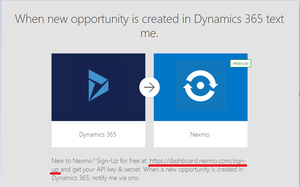 Send SMS to user when a new record is created in Dynamics 365 CRM using Nexmo