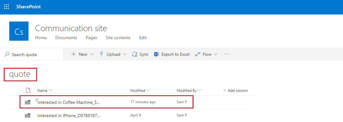 Note or Upload to Sharepoint within Dynamics 365 CRM