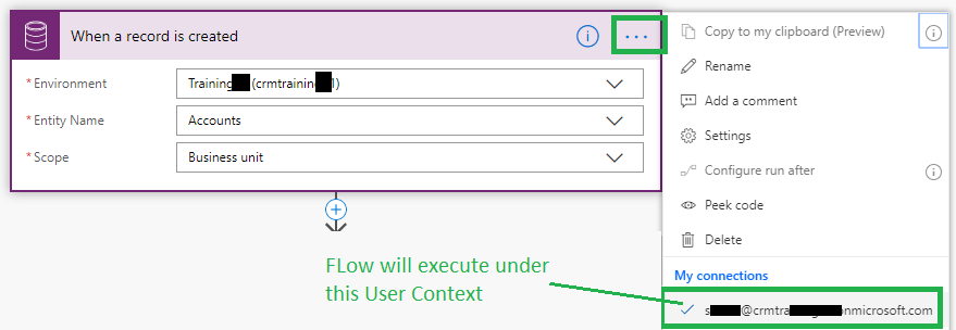 Use Scope with Common Data Service in MS FLOW