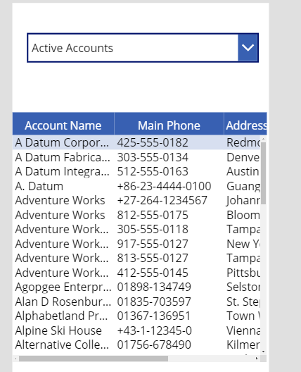 Show Dynamics 365 CRM Views in Canvas Apps Using CDS