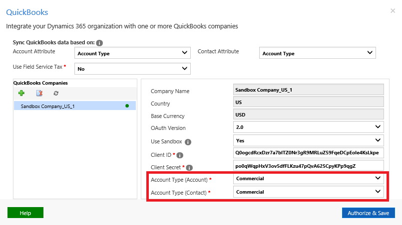 Sync Data from Dynamics 365 CRM to QuickBooks
