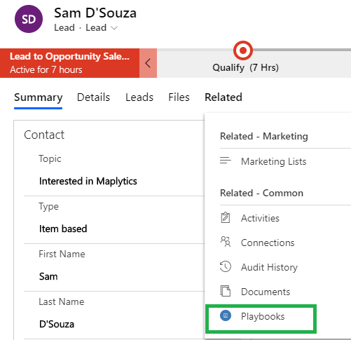Use Playbooks in Dynamics 365 CE