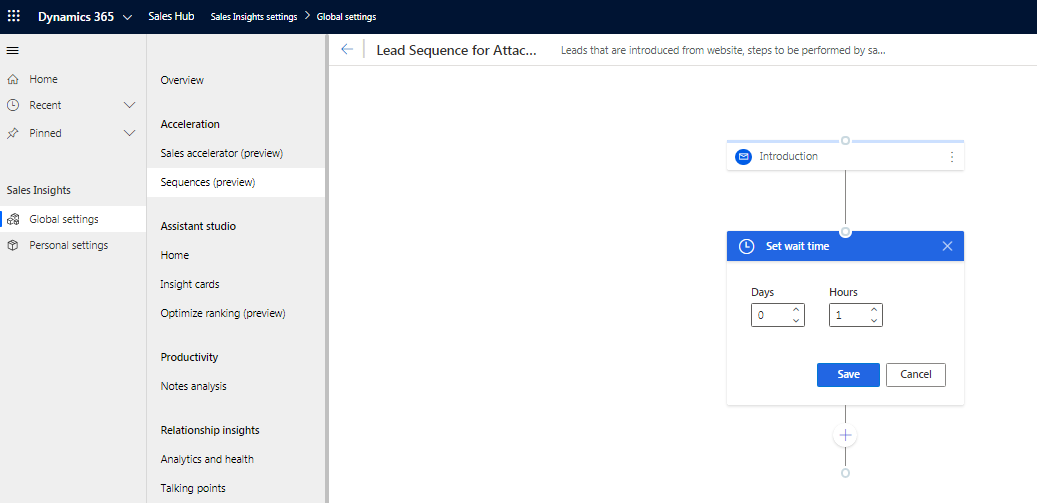 Sales Accelerator (Preview) feature in Dynamics 365 CE