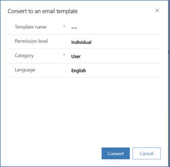  Quick Create of an Email Template
