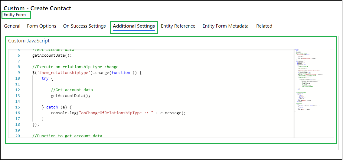 Use of JSON Type Web Templates in PowerApps Portals
