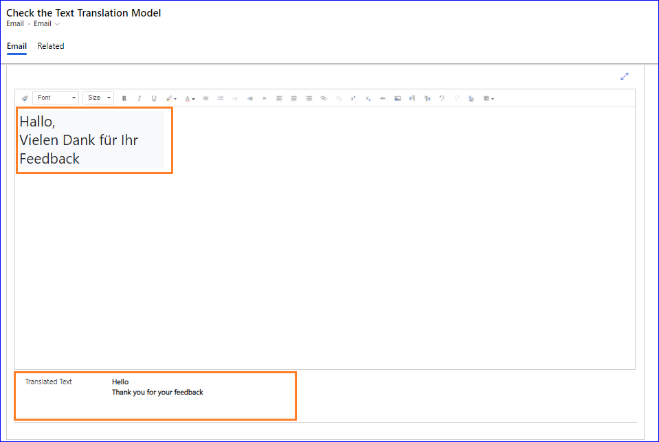 Leverage the potential of Text Translation AI model in Dynamics 365 Apps