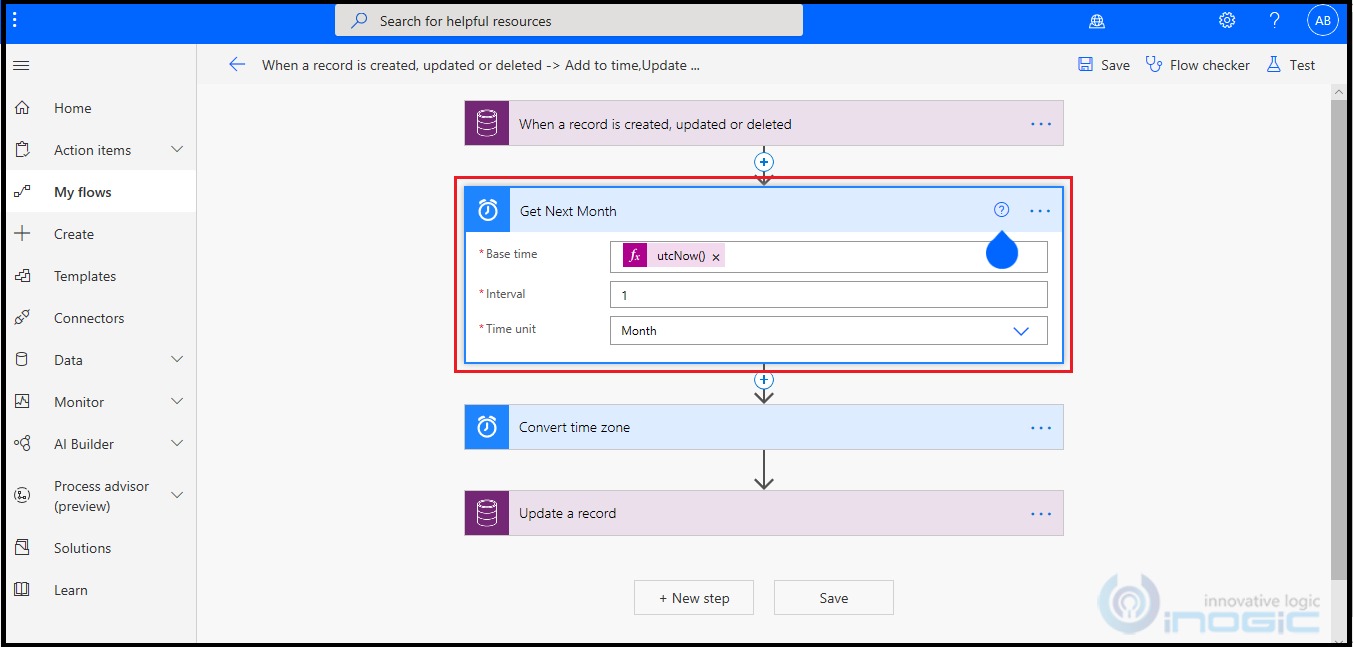 Find next month and previous month using Microsoft flow