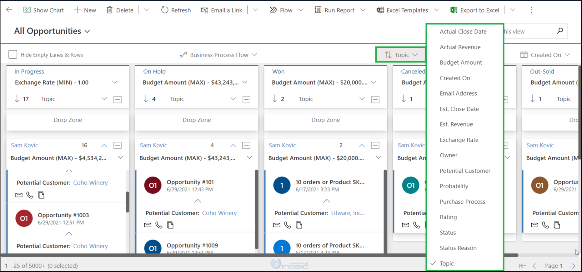 Sort Dynamics 365 CRM records at global level within Kanban View for easy analysis – Explore new Global Sorting feature within Kanban Board