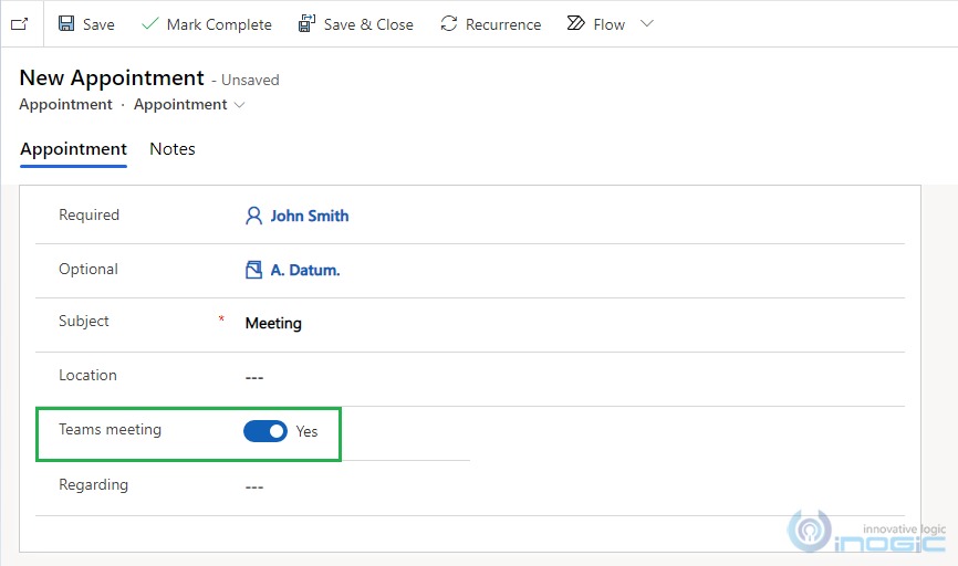 Appointment in Dynamics 365