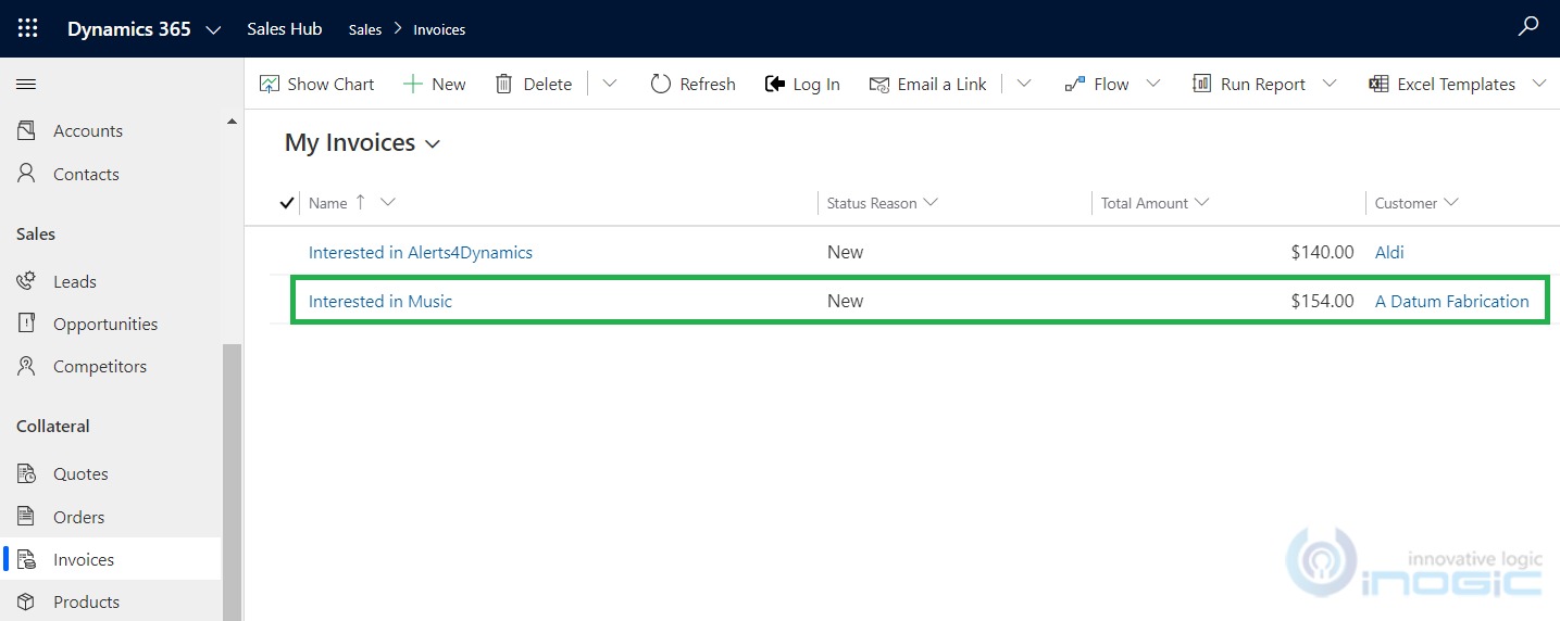 InoLink integration for Microsoft Dynamics 365 CRM and QuickBooks Online-ink