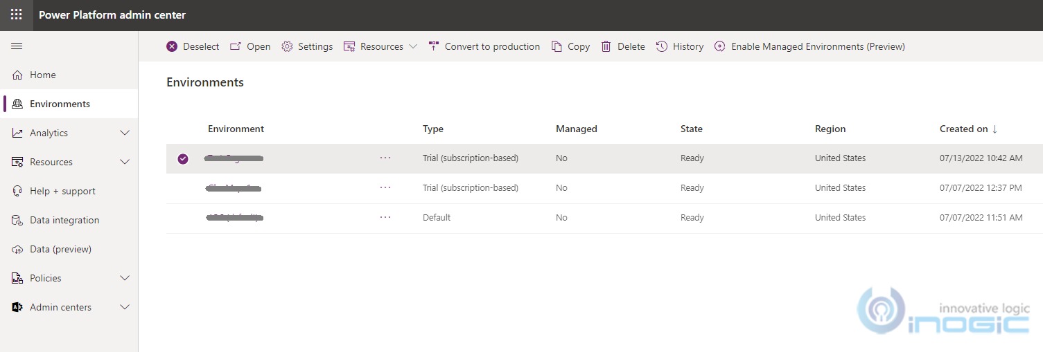 Use of Enable Managed Environments(Preview) feature in Power Platform