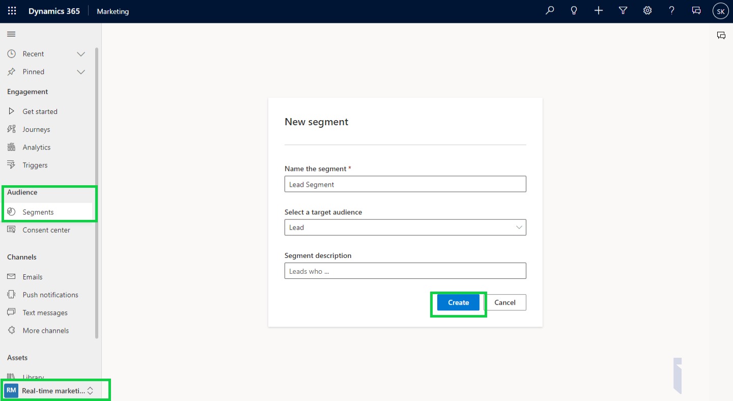 Segmentation in Real-Time Marketing within Microsoft Dynamics 365 Marketing