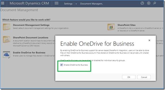 enable onedrive for business