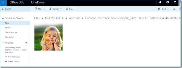 dynamics crm - onedrive