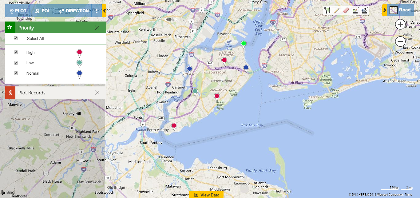 Dynamics CRM appointments on map