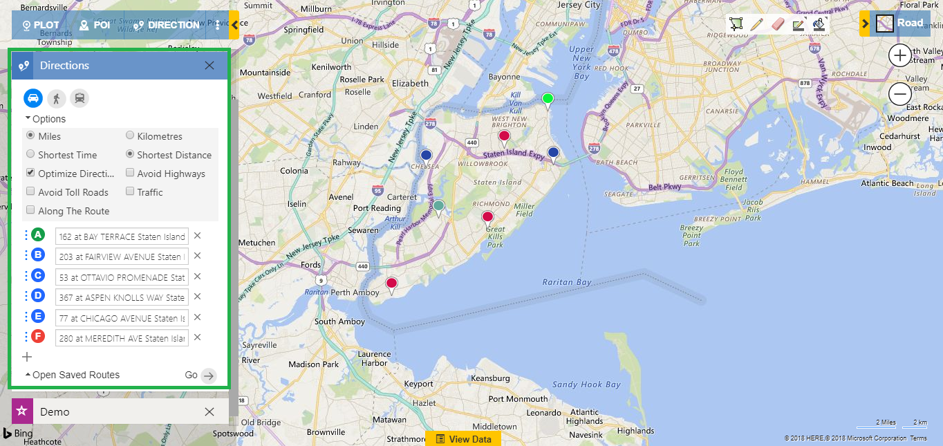 Analyze Dynamics CRM data on map