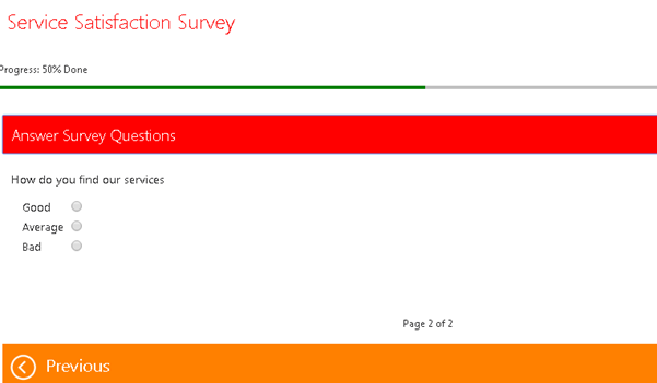 service satisfaction survey