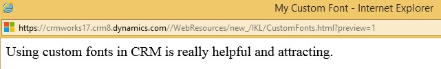 Using External Fonts in Dynamics 365