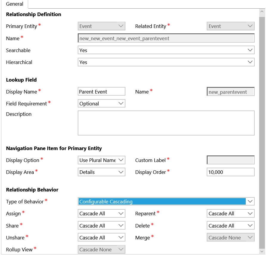 Configure Rollup view for activities