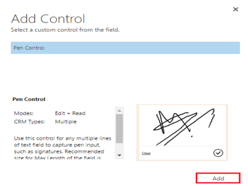 Add the Customer Signature field 