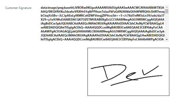 display signature