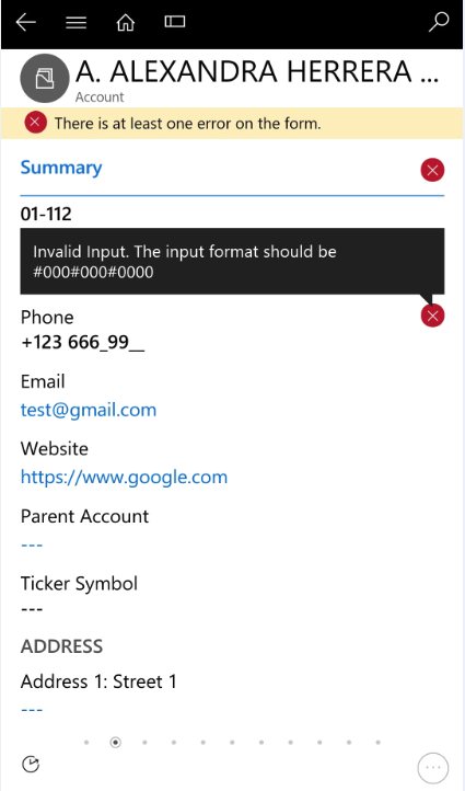 Controls in Dynamics 365 for Mobile and Tablet