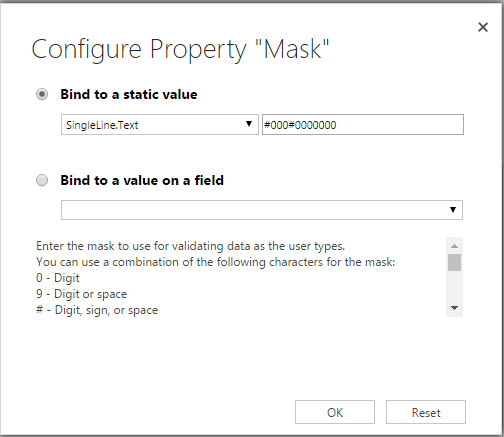 Input Mask Controls