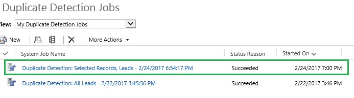 Detect Duplicates Ribbon Button in Dynamics 365