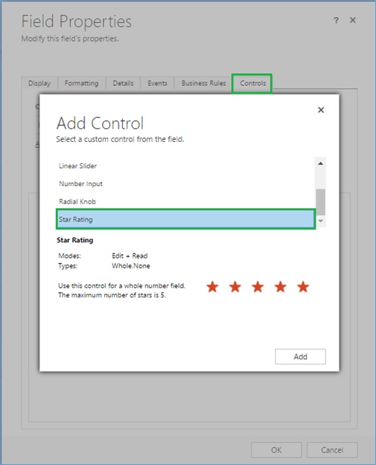 Controls in Dynamics CRM for Mobile App