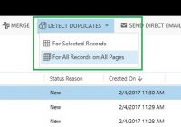 Detect Duplicates Ribbon Button in Dynamics 365