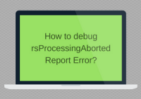How to debug rsProcessingAborted Report Error