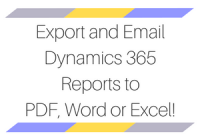Export Dynamics CRM/365 Records to PDF, Word or Excel