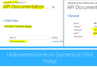 Hide external links in Microsoft Dynamics CRM Portal