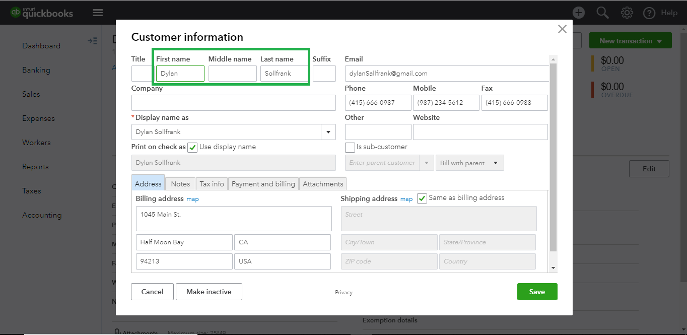 Sync Data from Microsoft Dynamics 365 to Intuit QuickBooks