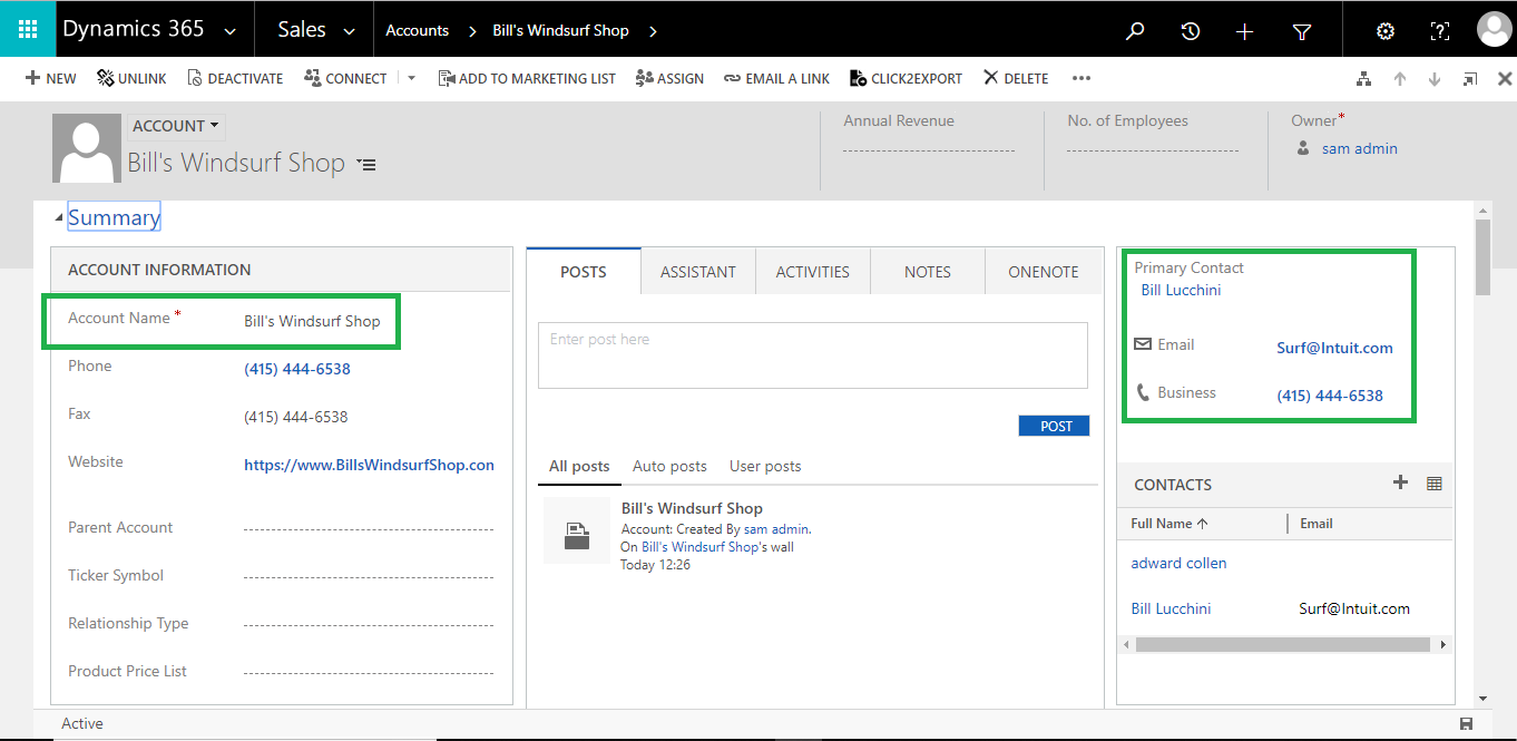 Sync Data from Microsoft Dynamics 365 to Intuit QuickBooks