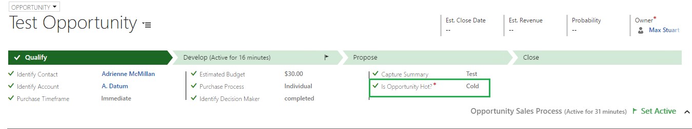 attribute type in Dynamics 365 Customer Engagement