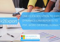 Export Dynamics CRM Report to Excel